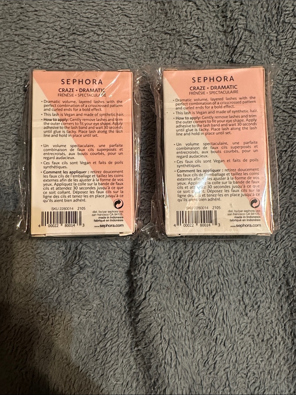 Sephora Craze False Lashes — Black with Pink Box - Picture 2 of 2